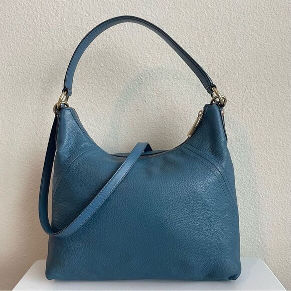 MICHAEL KORS Blue Hobo Nolita Aria Shoulder Bag Fulton Bedford Crossbody - Picture 2 of 11